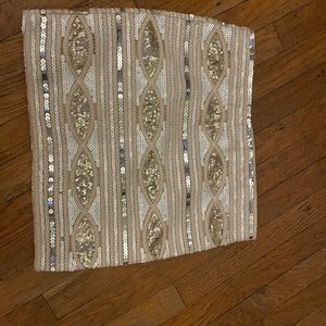 English Rose Sequins Mini Skirt